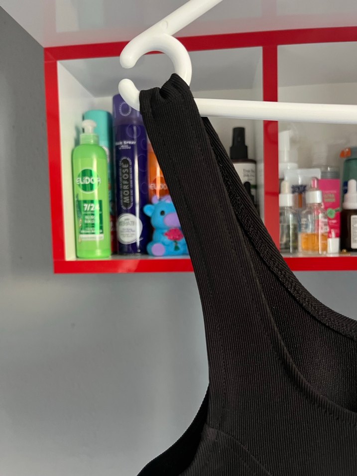 Siyah V Yakalı Mini Kadın Bustiyer - Görsel 4