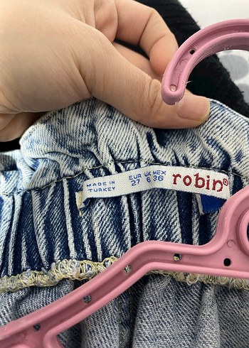 Gri Batik Desenli Salaş Midi Kot Pantolon - Görsel 2