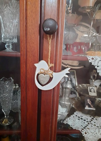 Ahşap Kuş Figürlü Süs