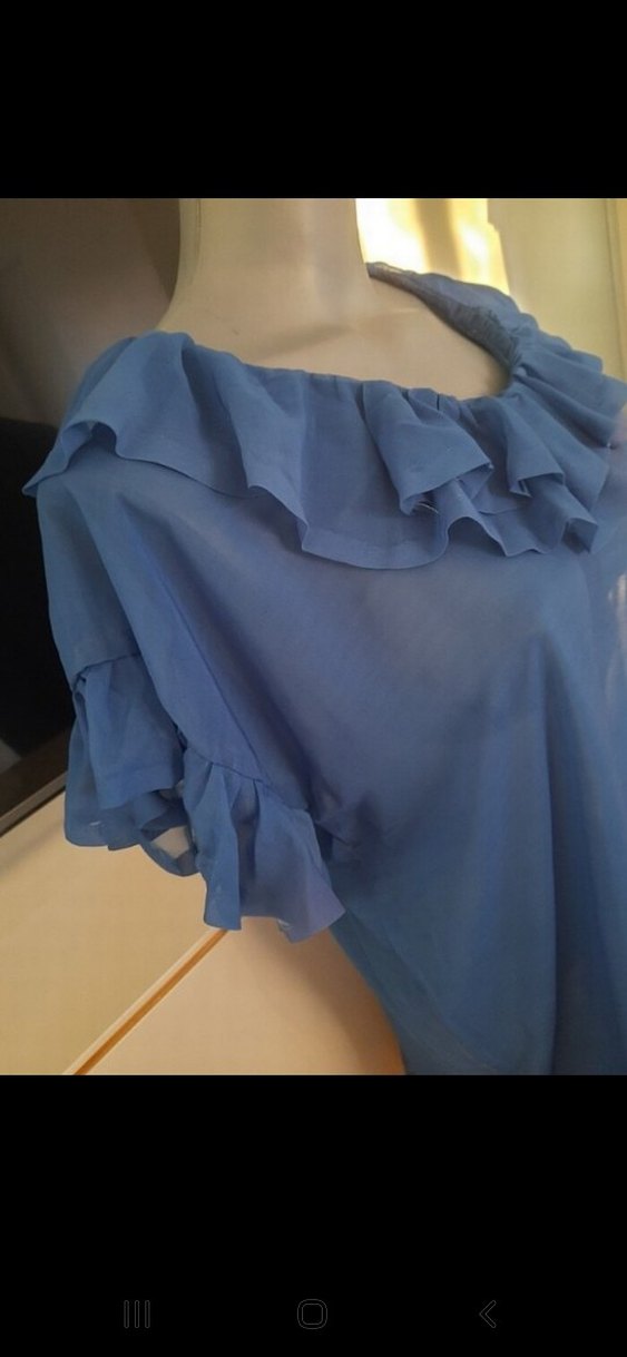 Transparan Kısa Kollu Fırfırlı Kadın Tunik/pareo - Görsel 2