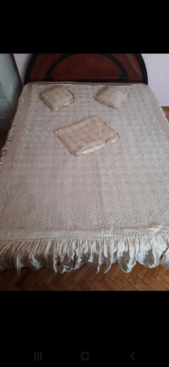Dantel Bej Yatak Örtüsü - Görsel 2
