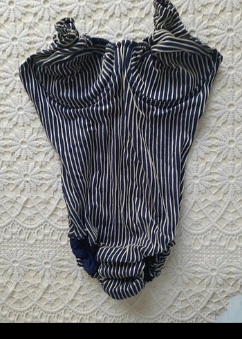 Lacivert Zebra Desenli Kadın Mayo - Görsel 4