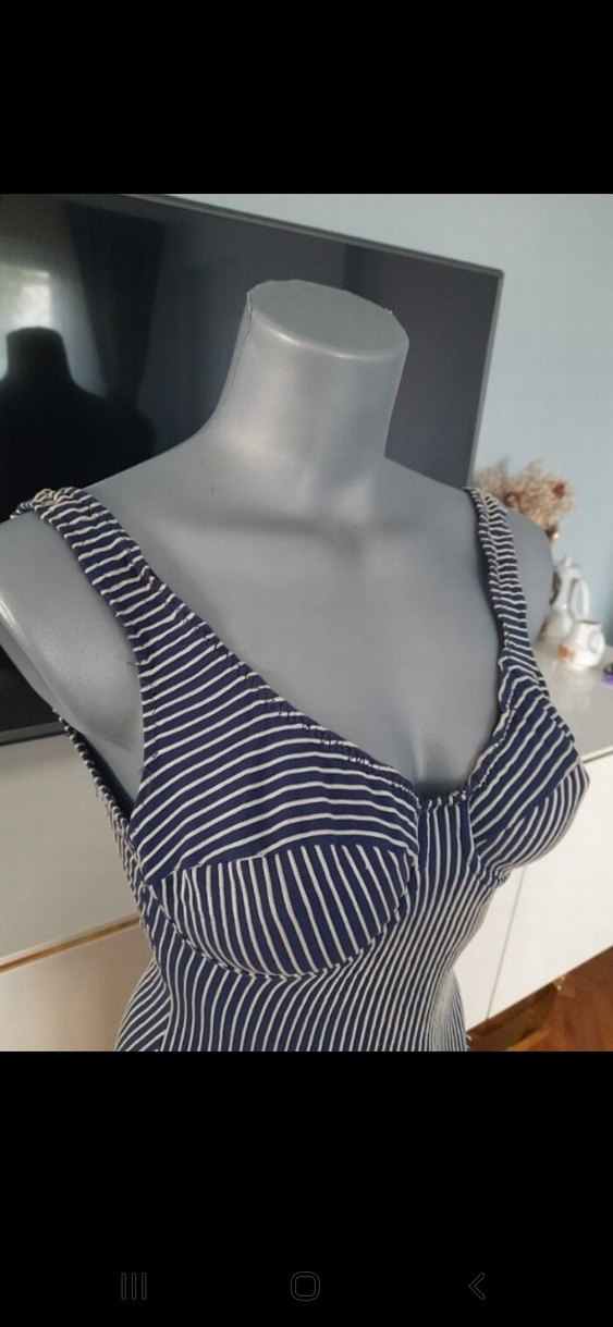 Lacivert Zebra Desenli Kadın Mayo - Görsel 2