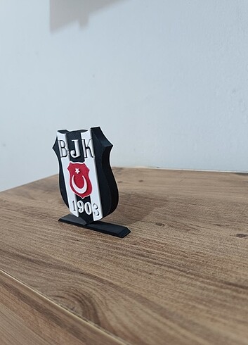 Tasarımcı Beşiktaş Taraftarına Özel 3D Baskı Dekoratif BJK Logosu