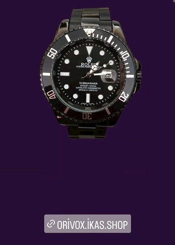 Rolex Siyah Sub. Saat