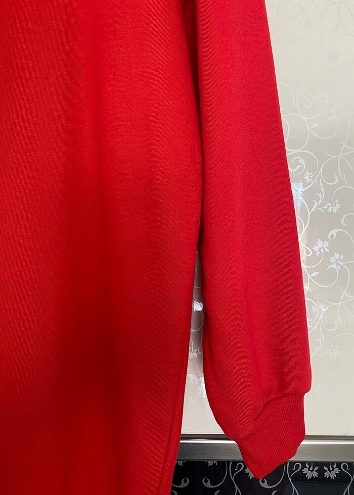 Bisiklet yaka kadın sweatshirt tunik - Görsel 4