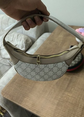 açık kahve rengiBaskılı Deri Kadın Çanta - Görsel 2