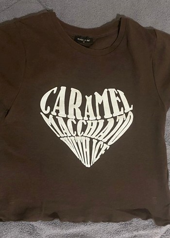 Caramel Baskılı Kısa Kollu Tişört