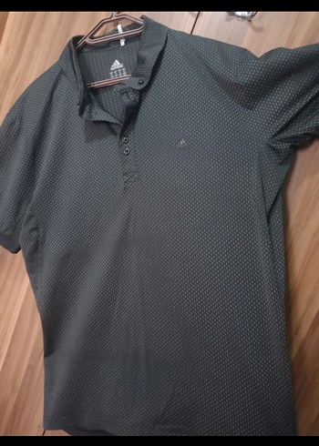 Gri Desenli Kısa Kollu Polo Tişört