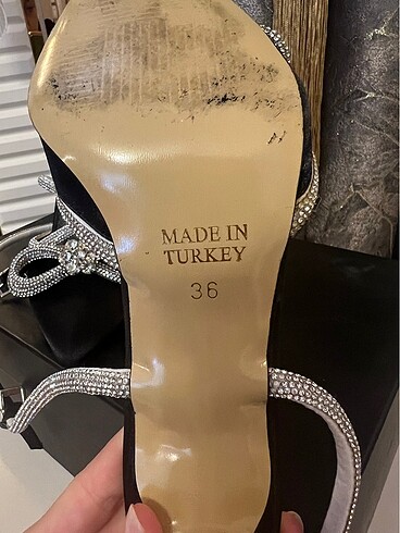 36 Beden siyah Renk Topuklu ayakkabı