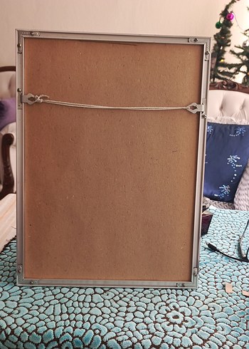 Turkuaz Vazo ve Çiçekler Pastel Tablo (30 x 41) - Görsel 3