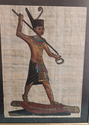 Altın Çerçeveli Antik Mısır Temalı Tablo (22 x28) - Görsel 2