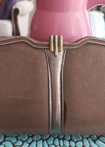 Kahverengi Vintage Deri Kadın Çanta - Görsel 2