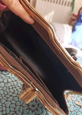 Kahverengi Vintage Deri Kadın Çanta - Görsel 4