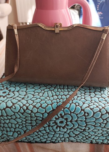 Kahverengi Vintage Deri Kadın Çanta - Görsel 3