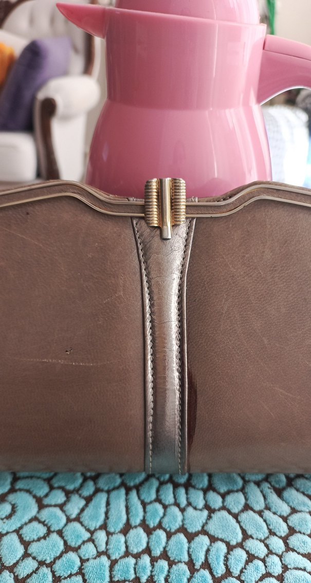 Kahverengi Vintage Deri Kadın Çanta - Görsel 2