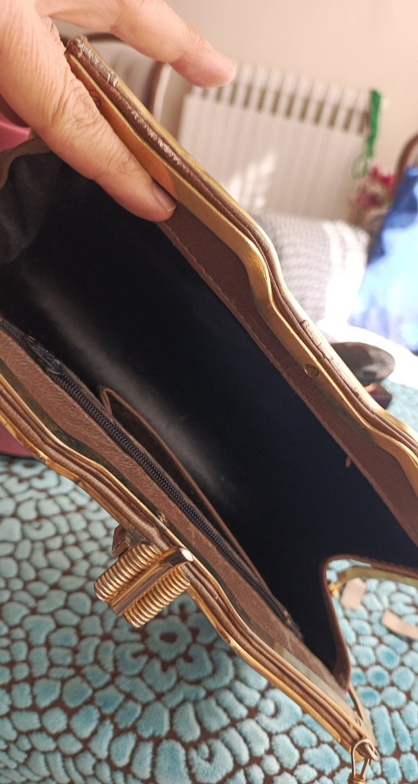 Kahverengi Vintage Deri Kadın Çanta - Görsel 4