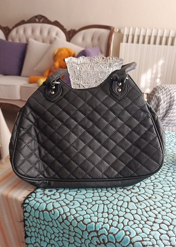 Siyah Deri Kadın Çanta - Klasik Goth - Görsel 3