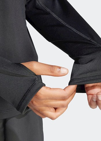 Adidas Siyah Fermuarlı Yüksek Yakalı Spor Üst - Görsel 3