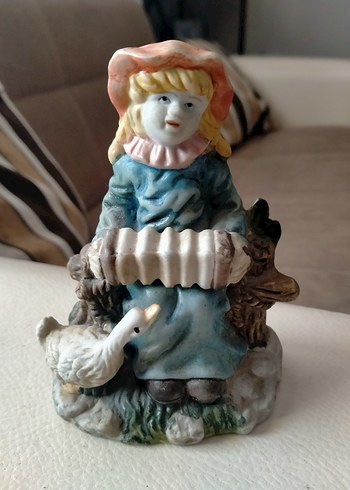 Pastel Mavi Kız Figürin porselen biblo - Görsel 2