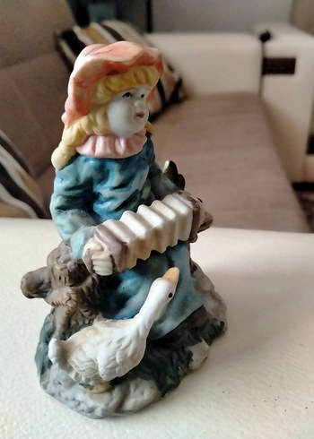 Pastel Mavi Kız Figürin porselen biblo - Görsel 5