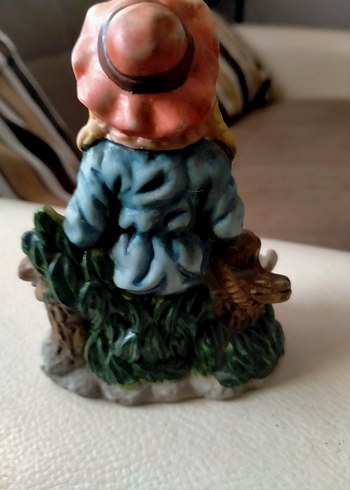 Pastel Mavi Kız Figürin porselen biblo - Görsel 4