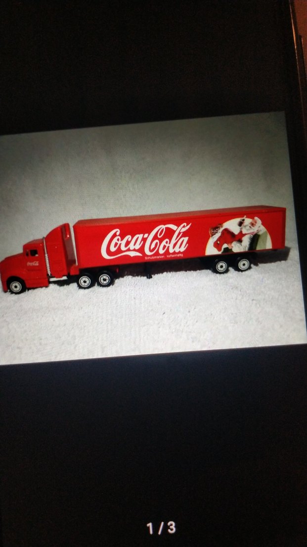 Kırmızı Coca-Cola Oyuncak Tır retro ürün koleksiyonluk - Görsel 2