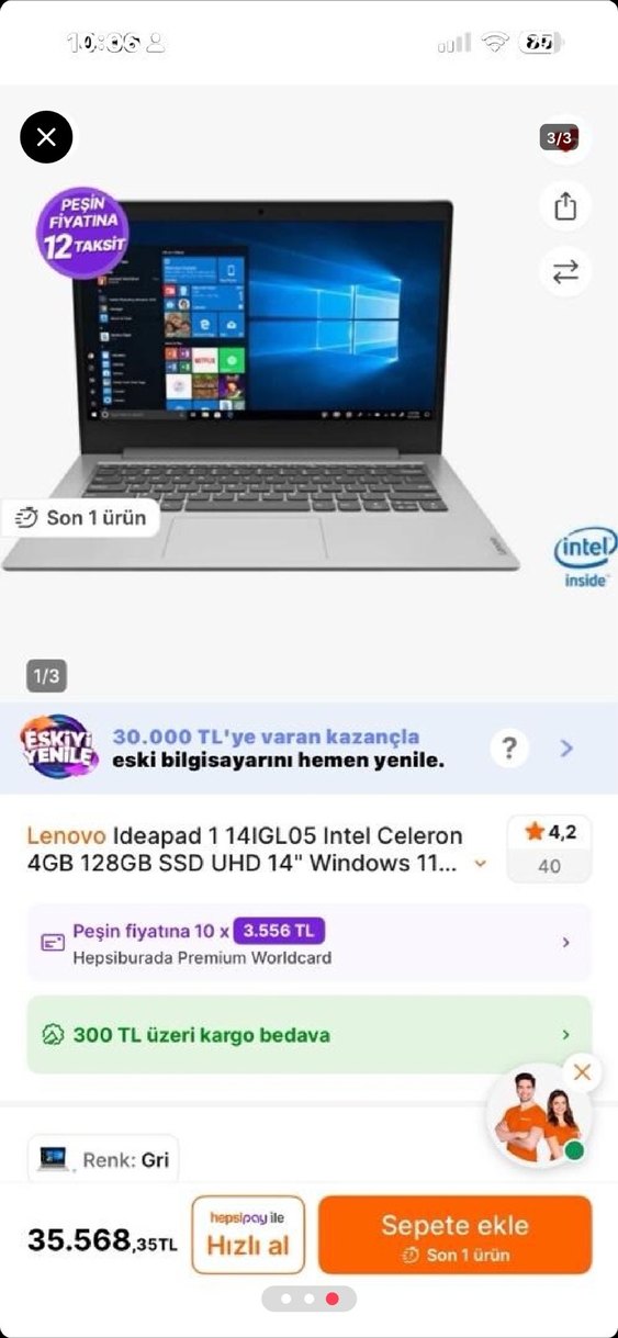 Gri Renkli Laptop Bilgisayar - Görsel 3
