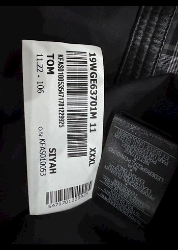 Kahve orijinal deri ceket sıfır - Görsel 6