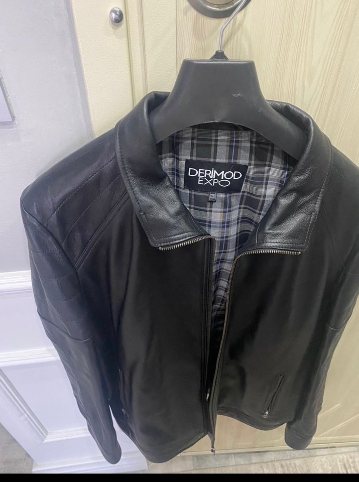 Kahve orijinal deri ceket sıfır - Görsel 2