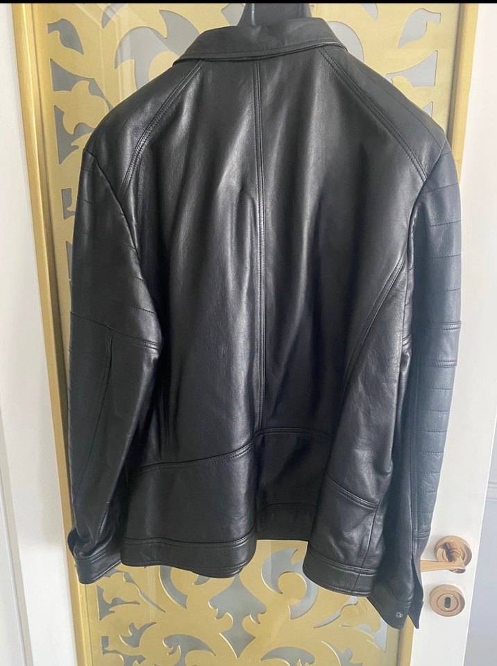 Kahve orijinal deri ceket sıfır - Görsel 3