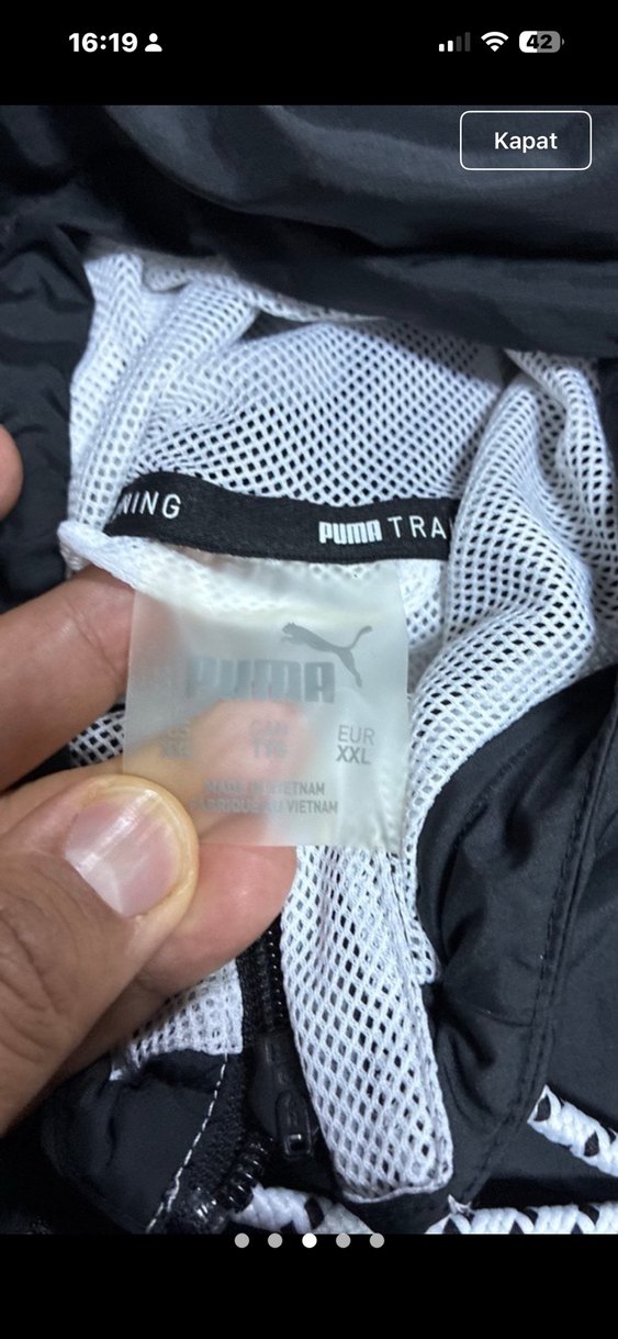 Gri Puma Kapüşonlu Erkek Yağmurluk - Görsel 5