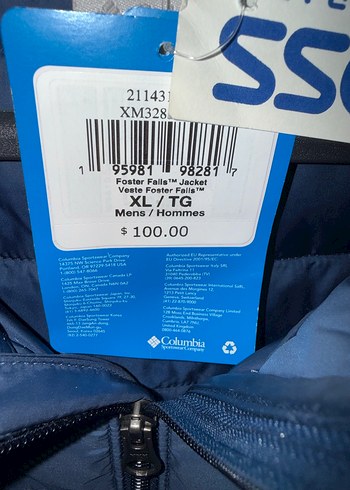 Columbia Erkek Mavi Fermuarlı Mont - Görsel 5