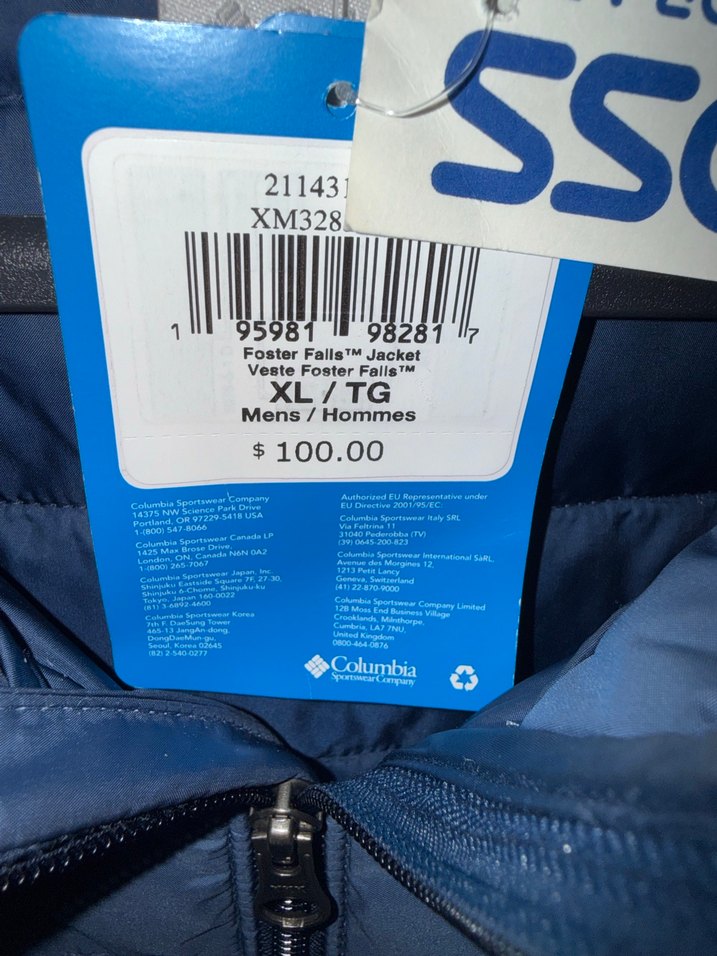 Columbia Erkek Mavi Fermuarlı Mont - Görsel 5