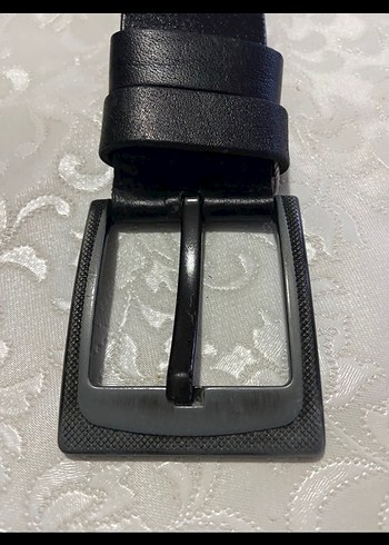 Siyah deri Erkek Kemer - Görsel 2