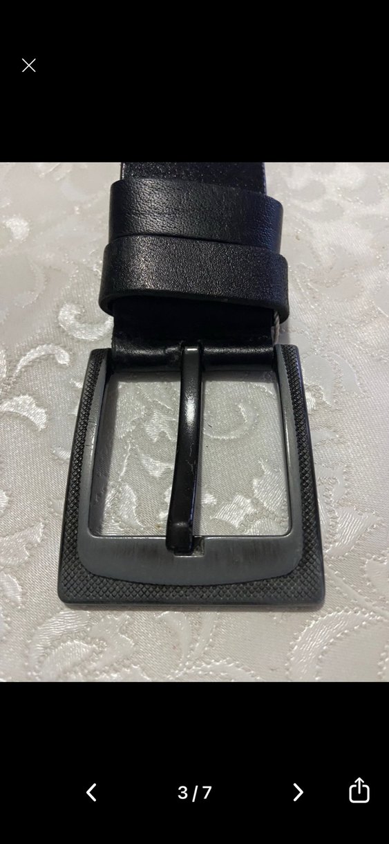 Siyah deri Erkek Kemer - Görsel 2
