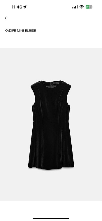 Zara kadife mini elbise