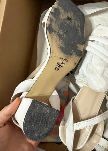 38 Beden Beyaz Stiletto Topuklu Kadın Akşam Ayakkabısı