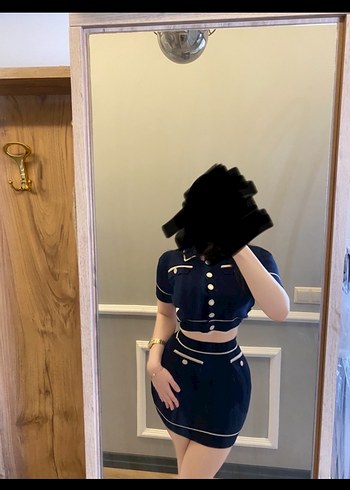 Zara Düğmeli Kısa Kollu Mini Kadın Takım