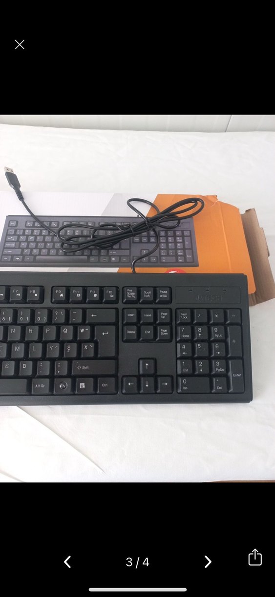 USB Kablolu Siyah A4Tech F Klavye - Görsel 3