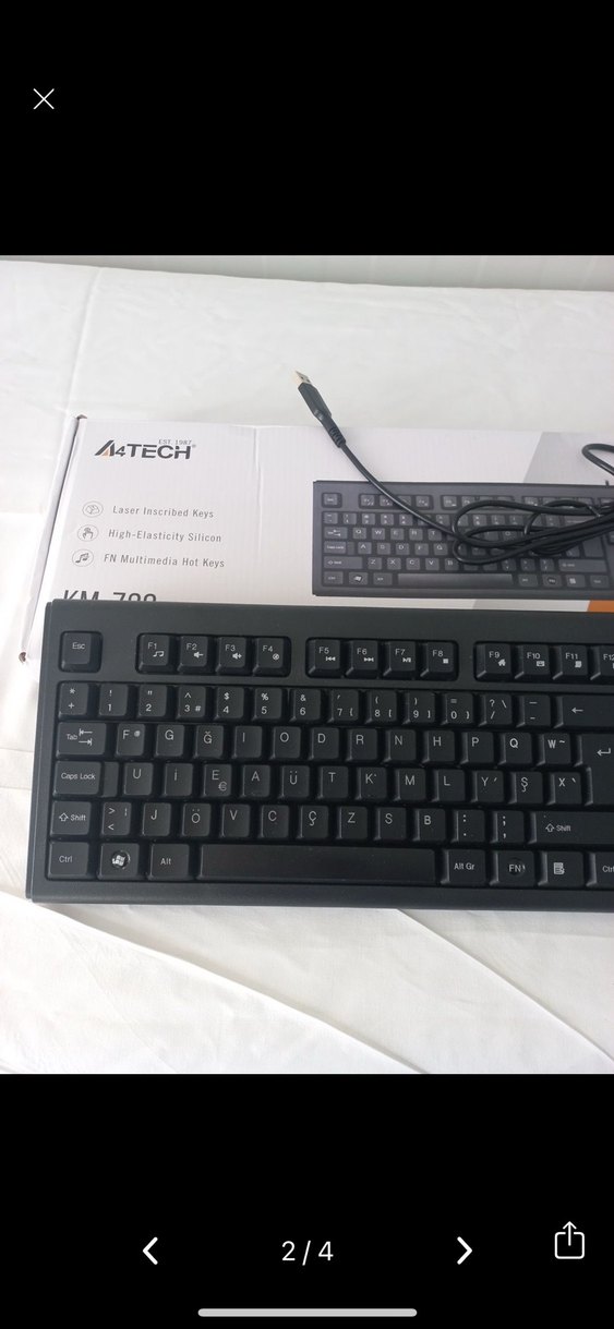 USB Kablolu Siyah A4Tech F Klavye - Görsel 4