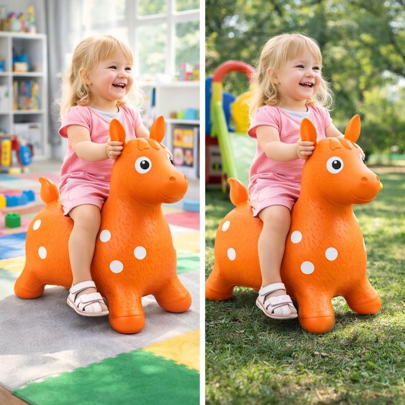 Turuncu Noktalı At Zıplayan Oyuncak ZIP ZIP OYUNCAK - Görsel 5