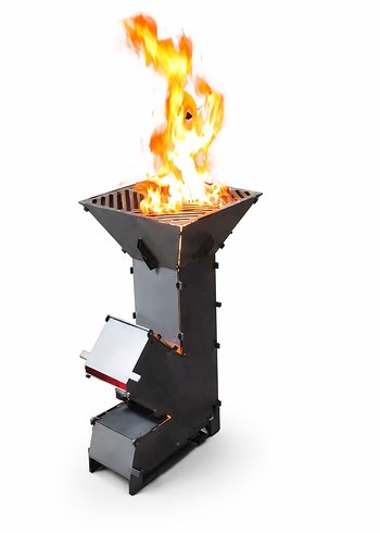 Taşınabilir Siyah Roket Sobası - Görsel 7