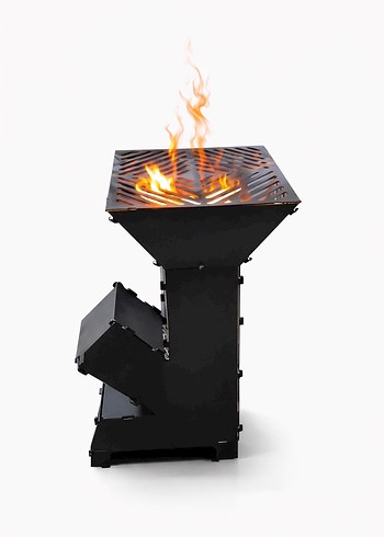 Taşınabilir Siyah Roket Sobası - Görsel 8