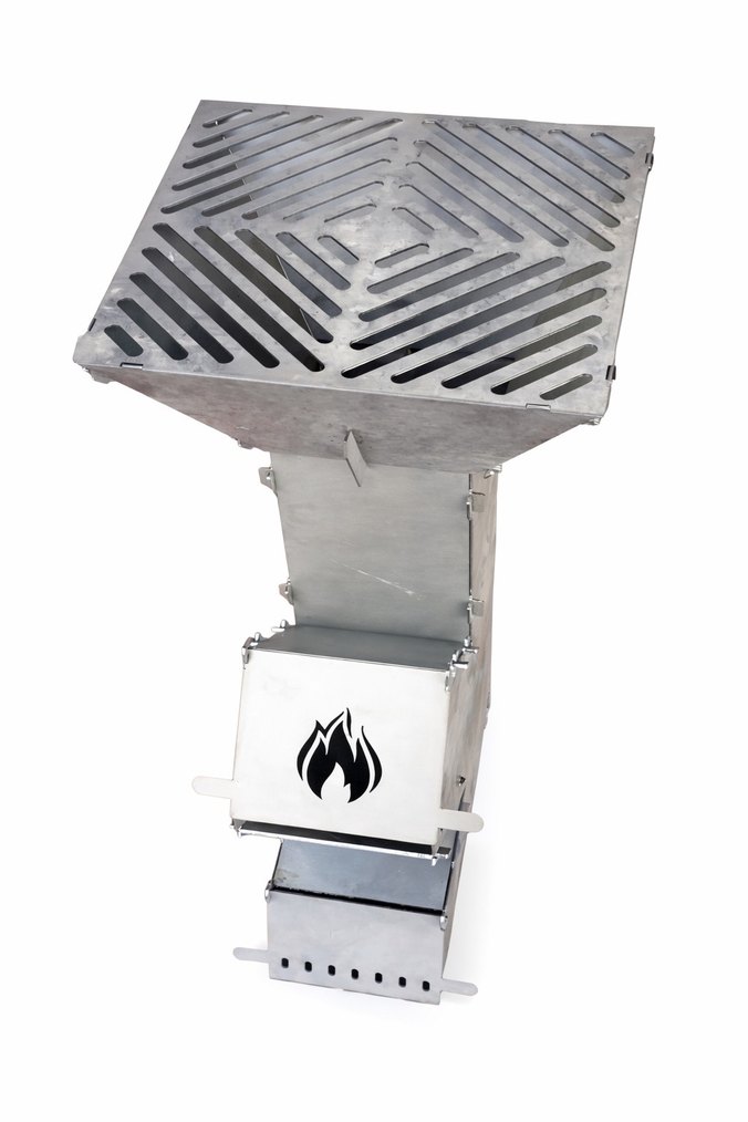 Taşınabilir Siyah Roket Sobası - Görsel 2