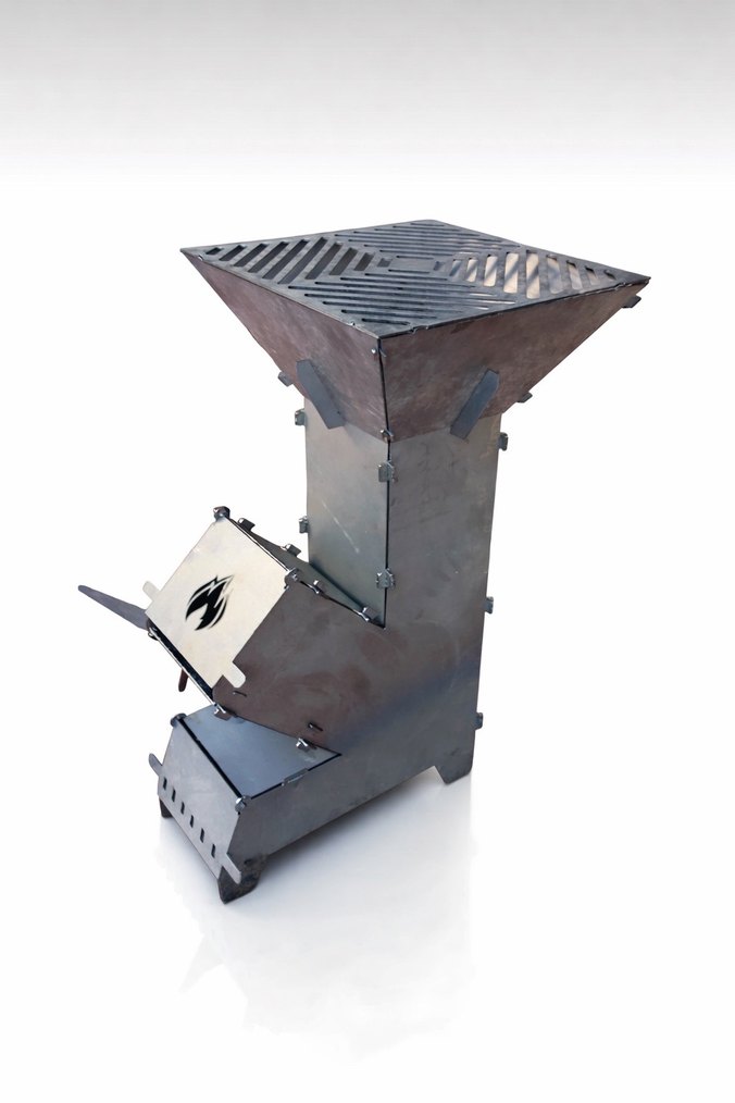 Taşınabilir Siyah Roket Sobası - Görsel 4