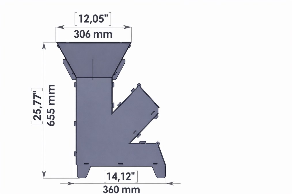 Taşınabilir Siyah Roket Sobası - Görsel 5