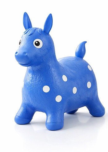 Mavi Noktalı Şişme Oyuncak At ÇOCUK ŞİŞME ZIP ZIP OYUNCAK - Görsel 5