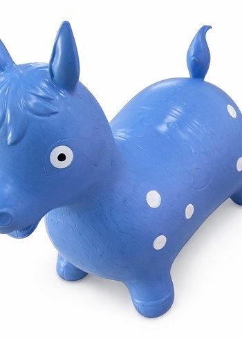 Mavi Noktalı Şişme Oyuncak At ÇOCUK ŞİŞME ZIP ZIP OYUNCAK - Görsel 4