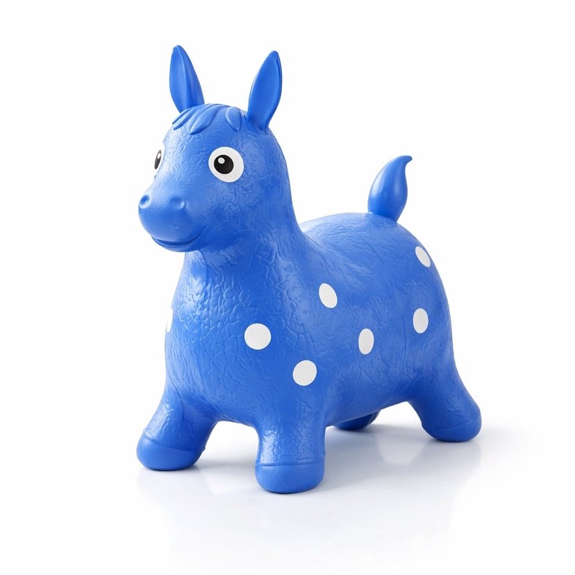 Mavi Noktalı Şişme Oyuncak At ÇOCUK ŞİŞME ZIP ZIP OYUNCAK - Görsel 5
